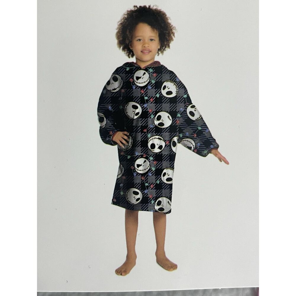 Nightmare Before Christmas Kids Oversized Hooded‎ Halloween Robe Size L/XL